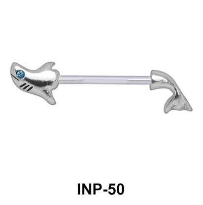 Broken Shark Nipple Piercing INP-50