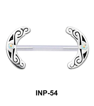 Stunning Curved Invisible Nipple Piercing INP-54