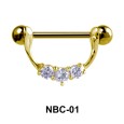 Stone Set Necklace Nipple Piercing NBC-01