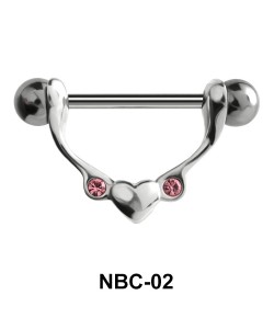 Heart Shaped Nipple Piercing NBC-02 