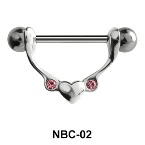 Heart Shaped Nipple Piercing NBC-02 