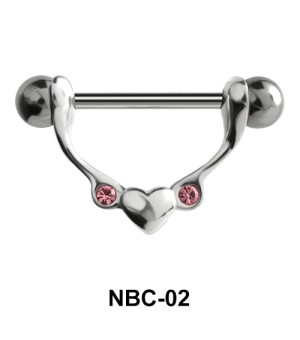 Heart Shaped Nipple Piercing NBC-02 