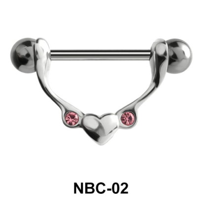 Heart Shaped Nipple Piercing NBC-02 