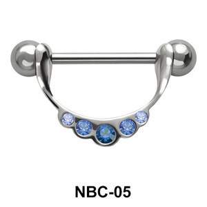 Stone Studded necklace Nipple Piercing NBC-05