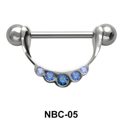 Stone Studded necklace Nipple Piercing NBC-05