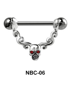 Skull Design Nipple Piercing NBC-06