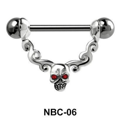 Skull Design Nipple Piercing NBC-06