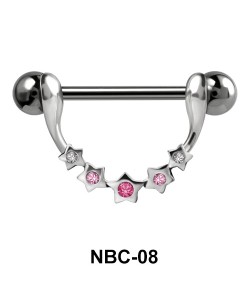 Sparkling Star Shaped Nipple Piercing NBC-08 