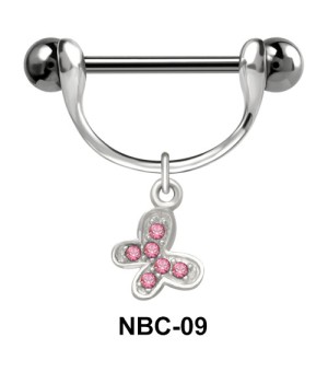 Stoned Butterfly Nipple Piercing NBC-09