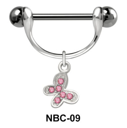 Stoned Butterfly Nipple Piercing NBC-09