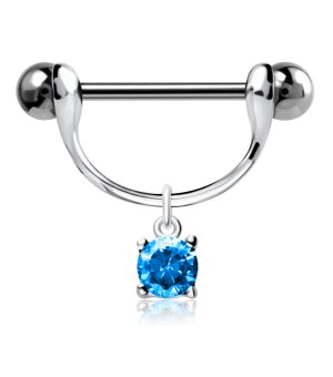 Nipple Piercing with Round Cut CZ NBC-12 