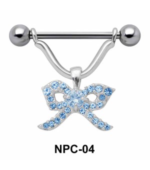 Stone Ribbon Nipple Piercing NPC-04