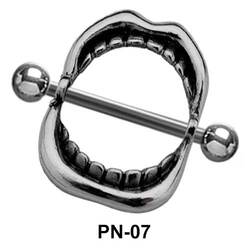 Denture Shaped Nipple Piercing PN-07