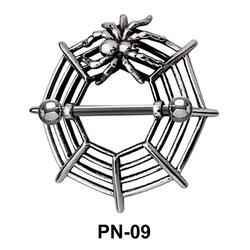 Spider Web Nipple Piercing PN-09