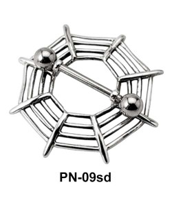 Web Shaped Nipple Piercing PN-09sd