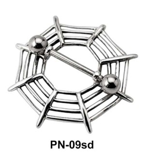 Web Shaped Nipple Piercing PN-09sd