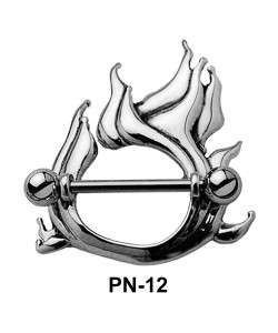 Flame Shaped Nipple Piercing PN-12