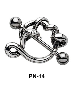 Coiled Snake Nipple Piercing PN-14