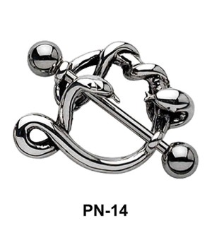 Coiled Snake Nipple Piercing PN-14