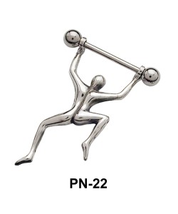 Dancing Man Shaped Nipple Piercing PN-22