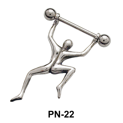 Dancing Man Shaped Nipple Piercing PN-22