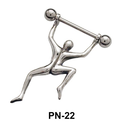 Dancing Man Shaped Nipple Piercing PN-22