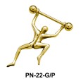 Dancing Man Shaped Nipple Piercing PN-22