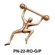 Dancing Man Shaped Nipple Piercing PN-22