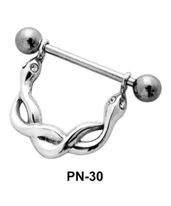 Coiled Snake Nipple Piercing PN-30