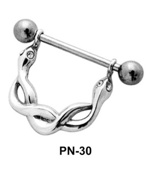 Coiled Snake Nipple Piercing PN-30