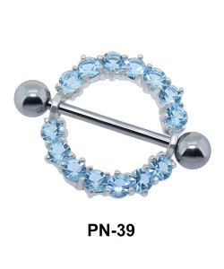 Stone Ring Shaped Nipple Piercing PN-39