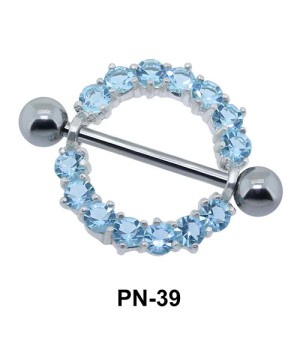 Stone Ring Shaped Nipple Piercing PN-39