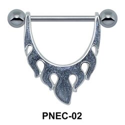 Fiery Shaped Nipple Piercing PNEC-02