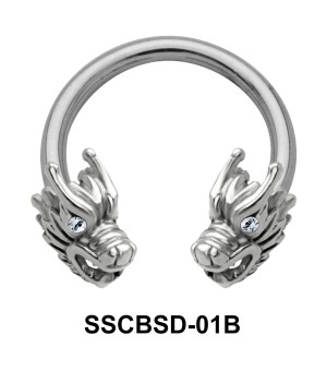 Dragon Nipple Circular Barbell SSCBSD-01B