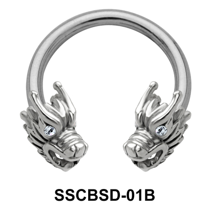 Dragon Nipple Circular Barbell SSCBSD-01B