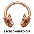 Dragon Nipple Circular Barbell SSCBSD-01B