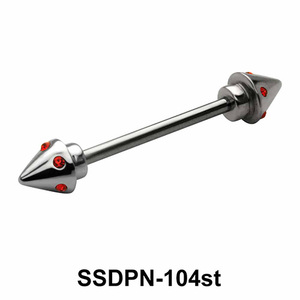 Gemstone Arrow Double Nipple Piercing SSDPN-104st