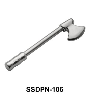 Axe Shaped Double Nipple Piercing SSDPN-106