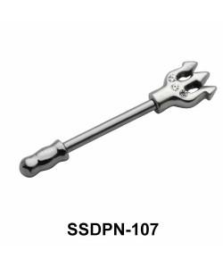 Trident Shaped Double Nipple Piercing SSDPN-107