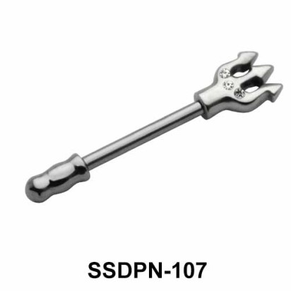 Trident Shaped Double Nipple Piercing SSDPN-107