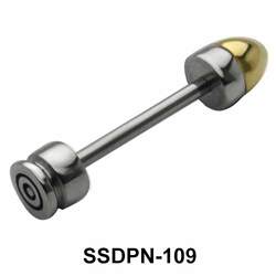 Bullet Shaped Double Nipple Piercing SSDPN-109