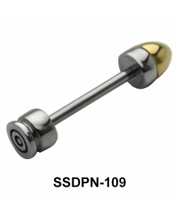 Bullet Shaped Double Nipple Piercing SSDPN-109