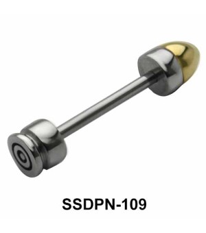 Bullet Shaped Double Nipple Piercing SSDPN-109