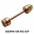 Bullet Shaped Double Nipple Piercing SSDPN-109