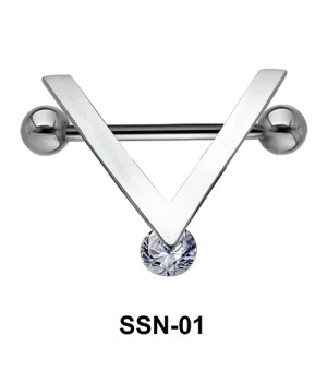 V Shaped Nipple Piercing SSN-01