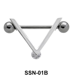 Small V Shaped Nipple Piercing SSN-01B