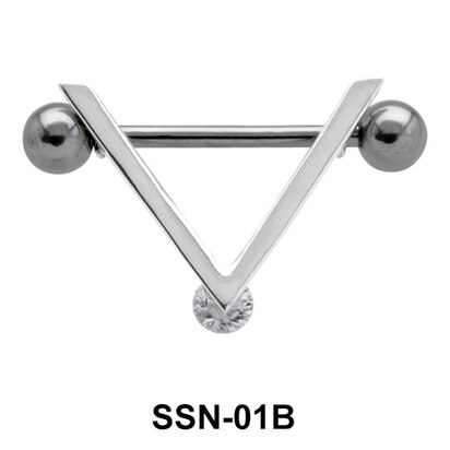 Small V Shaped Nipple Piercing SSN-01B