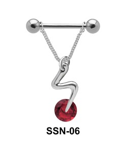 Snake Stone Nipple Piercing SSN-06