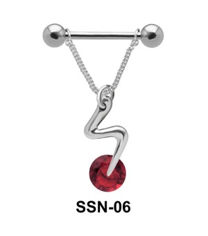 Snake Stone Nipple Piercing SSN-06