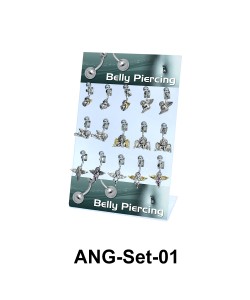 15 Angle Belly Piercing Set ANG-Set-01